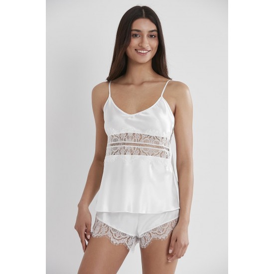 Saten Dantelli 3'lü Şort & Kombi & Gecelik Sabahlık Takımı Senza Store Saten Dantelli 3'lü Şort & Kombi & Gecelik Sabahlık Takımı Senza Store