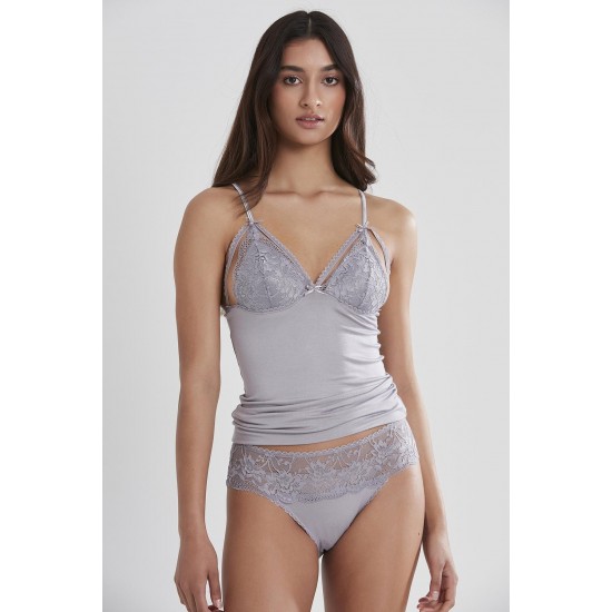 Kadın Dantelli Penye Atlet Külot / Kaşkorse Set - 375 Kadın Dantelli Penye Atlet Külot / Kaşkorse Set - 375