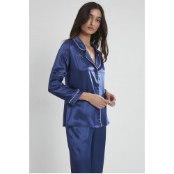 Kadın Biyeli Saten Pijama Takımı