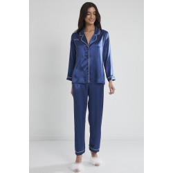 Kadın Biyeli Saten Pijama Takımı
