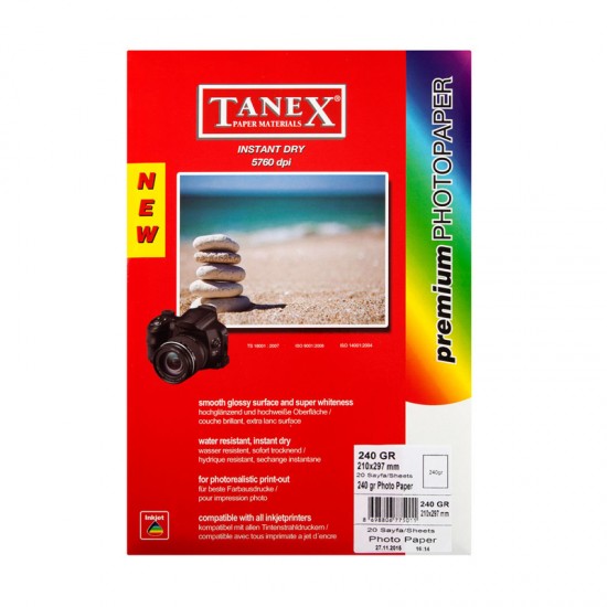 TANEX FOTOĞRAF KAĞIDI A4/240 gr 20 Lİ