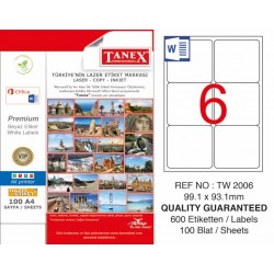 TANEX TW-2006 LASER ETİKET 99,1X93,1 MM
