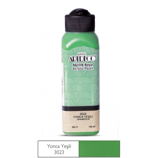 ARTDECO Y-070R-3023 AKRİLİK BOYA 140 ML YONCA YEŞİL