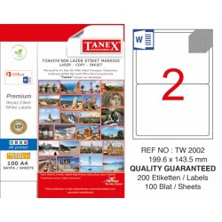 TANEX TW-2002 LASER ETİKET 199,6x143.5 mm