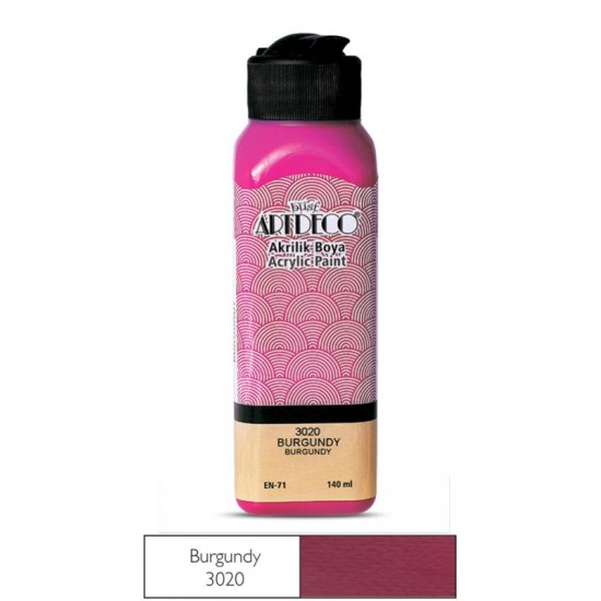 ARTDECO Y-070R-3020 AKRİLİK BOYA 140 ML BURGUNDY