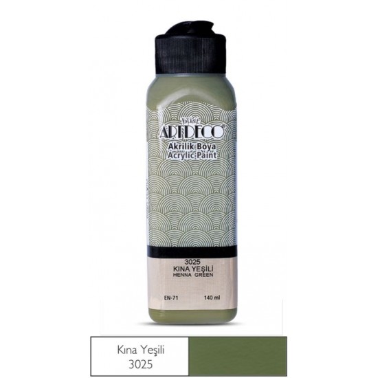 ARTDECO Y-070R-3025 AKRİLİK BOYA 140 ML KINA YEŞİL