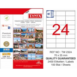 TANEX TW-2324 LASER ETİKET 70x35 mm