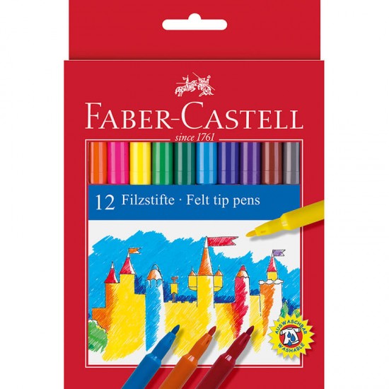 FABER UNİCOLOR KEÇELİ 12Lİ 554212