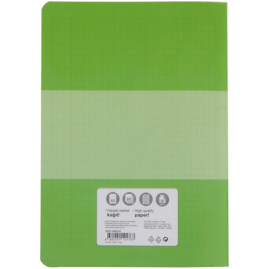 FABER PP KAPAK PASTEL DKŞ.A5 80YP.KARELİ YL 000151