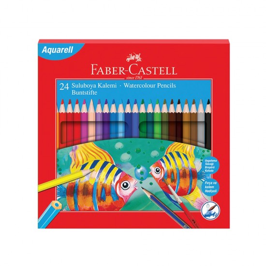 FABER KURUBOYA AQUARELL 24 RENK KARTON 110624