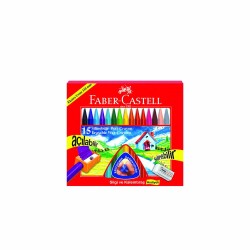 FABER SİLİNEBİLİR WAX CRAYON PASTEL 15Lİ 122715