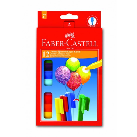 FABER JUMBO EĞLENCELİ KEÇELİ KALEM 12 RENK 662120