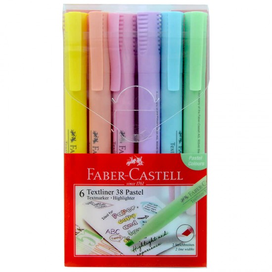 FABER FOSFORLU KALEM 38 PASTEL 6LI POŞET 158117