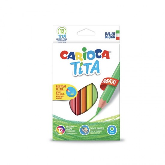 CARİOCA KURU BOYA KALEMİ JUMBO TİTA 12Lİ 42789