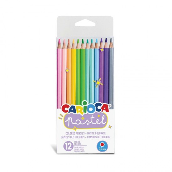 CARİOCA 43034 PASTEL RENK KURU BOYA KALEMİ 12Lİ