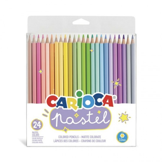 CARİOCA 43310 PASTEL RENK KURU BOYA KALEMİ 24LÜ