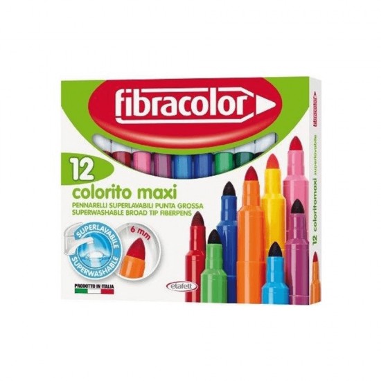 FİBRACOLOR COLOR MAXİ YIK.SB.JUMBO KEÇELİ KALEM 12