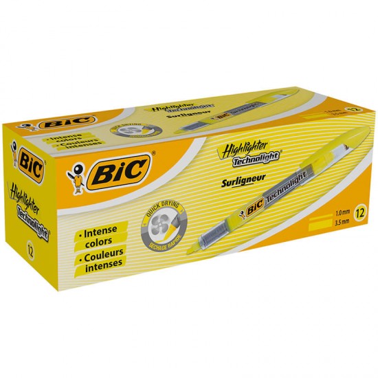 BİC TECHNOLIGHT LİKİT SARI 12Lİ KUTU 802304