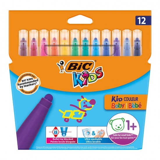 BİC KID COULEUR BABY KEÇELİ KALEM 12 RENK 9020802