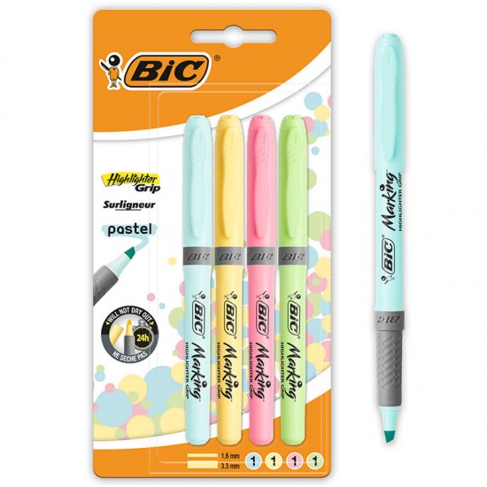 BİC MARKING HIGHLIGHTER GRIP PAST.4LÜ BLS.964859