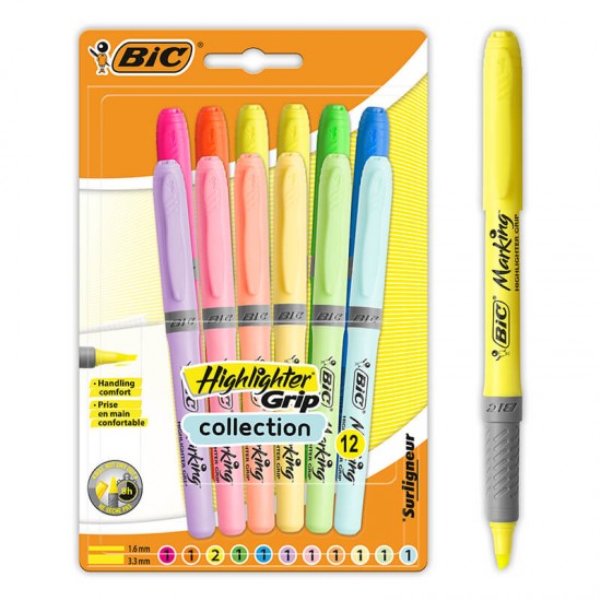 BİC MARKING HIGHLIGHTER GRIP PAST.12Lİ BLS.992562