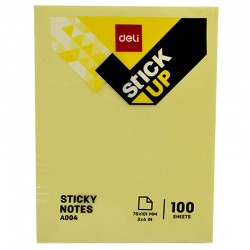 DELİ A00453 STİCKY NOTES YAPIŞKANLI NOT KAĞIDI 76X101MM SARI 100 SHEETS