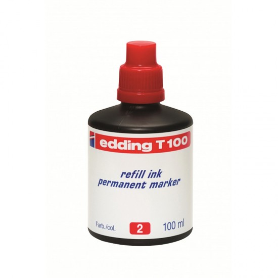 EDDİNG MÜREKKEP T100 KIRMIZI 100 ML