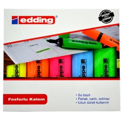 EDDİNG FOSFORLU KALEM 344 5 Lİ DOLDURULABİLİR