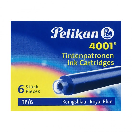 PELİKAN 4001 TP/6 D.KALEM KARTUŞU MAVİ 6 LI