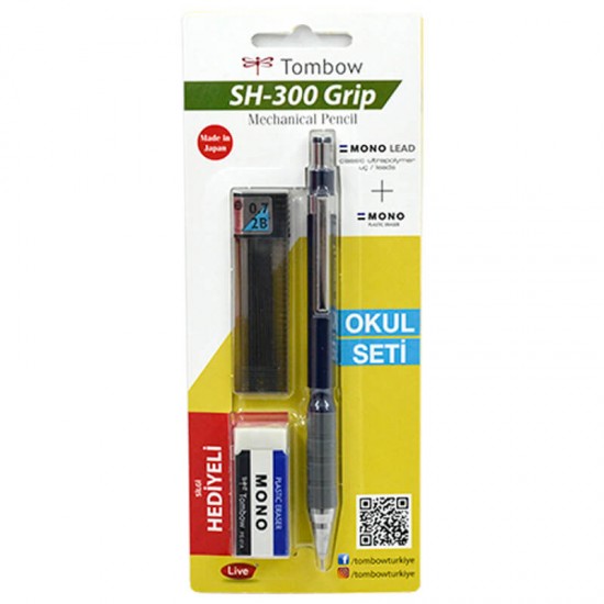 TOMBOW SH-300 GRIP 0,7 LACİVERT GR44 BLİSTER SET