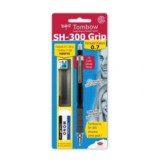 TOMBOW SH-300 GRIP 0,7 AÇIK MAVİ GR43 BLİSTER SET