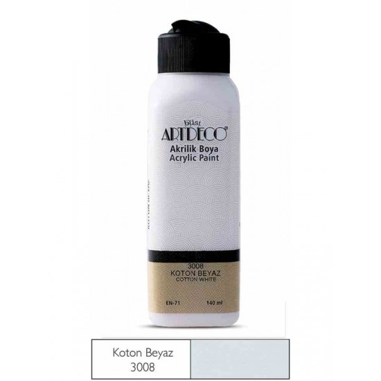 ARTDECO Y-070R-3008 AKRİLİK BOYA 140 ML KOTON BEYAZ