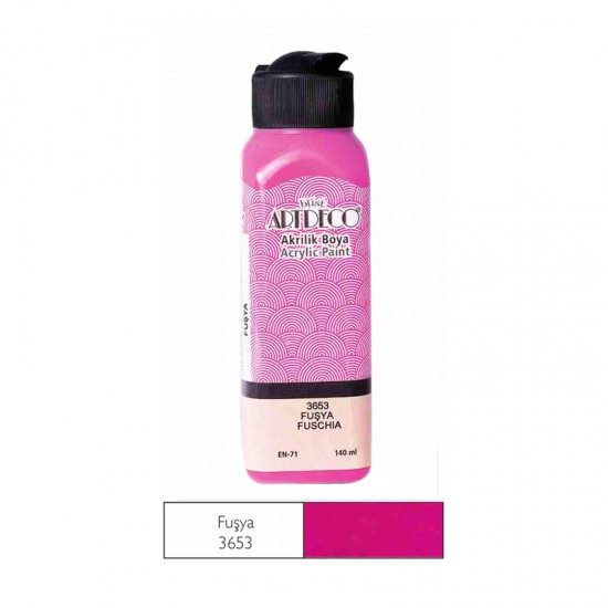 ARTDECO Y-070R-3653 AKRİLİK BOYA 140 ML FUŞYA