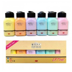 ARTDECO 070I-AS2 AKRİLİK BOYA 6X75 ML SET PASTEL RENKLER