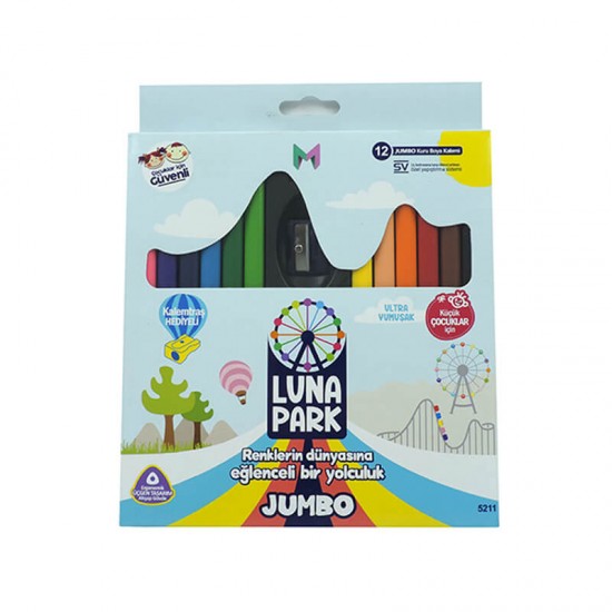 MOPAK 5211 LUNAPARK KURUBOYA KALEMİ JUMBO 12 Lİ