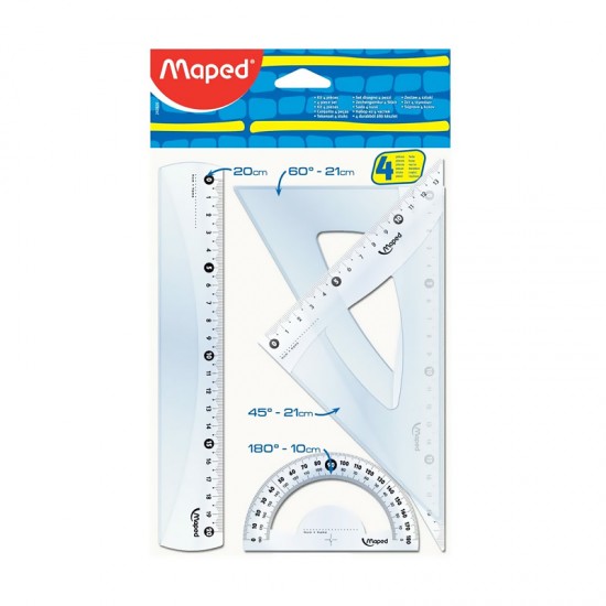 MAPED 242820 CETVEL 20 CM DÜZ KRİSTAL MİNİ SET