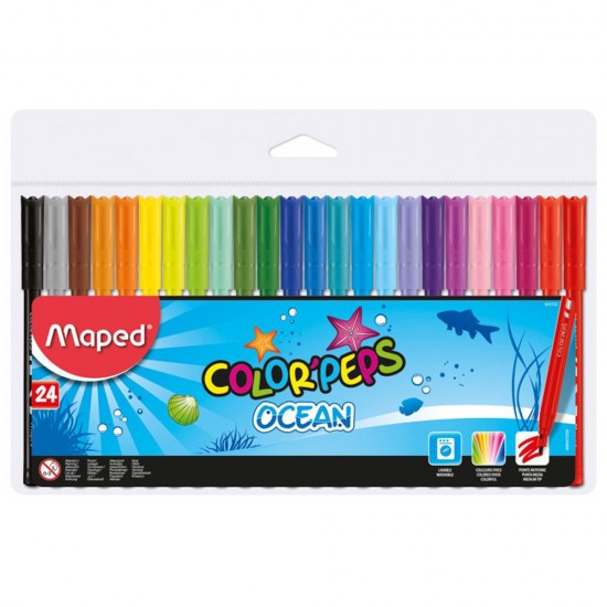 MAPED 845722 COLORPEPS OCEAN KEÇELİ KALEM 24 LÜ