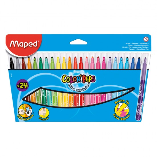 MAPED 845022 COLOR PEPS KEÇELİ KALEM 24 Lİ