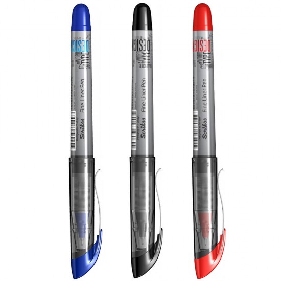 SCRİKSS FL-68 FİNELİNER PEN SİYAH KALEM 0,6mm 12Lİ KT