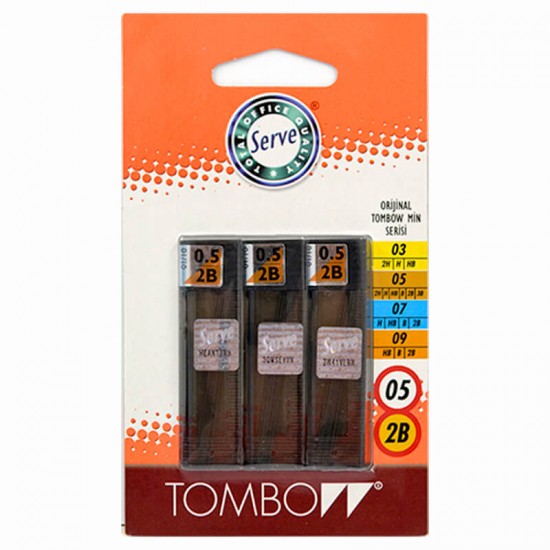 TOMBOW MİN 05mm 2B 3 LÜ BLİSTER