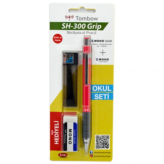 TOMBOW SH-300 GRİP K.KALEM 07 OKUL SETİ K.PEMBE