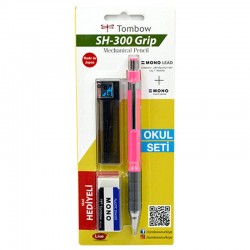 TOMBOW SH-300 GRİP NEON 0,7 MM OKUL SETİ N.PEMBE