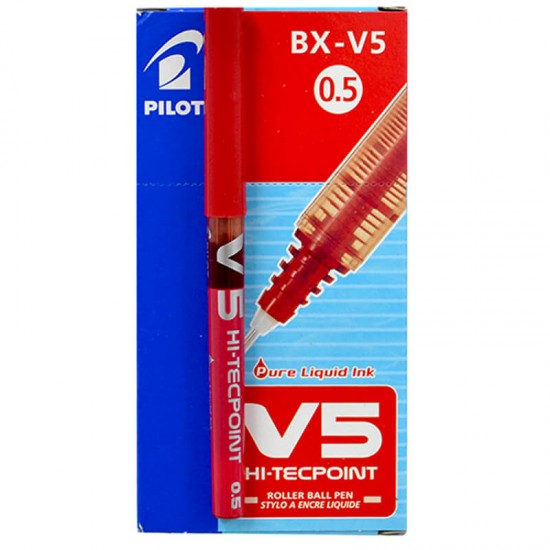 PILOT V5 İĞNE UÇ ROLLER KALEM 05 MM KIRMIZI