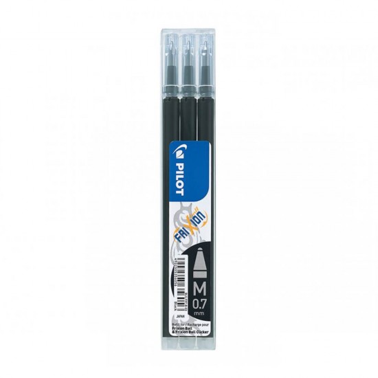 PILOT FRIXION BALL 07 SİYAH REFILL 3LÜ SET