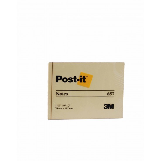 POST-İT 657  NOT SARI 100 YP 76X102MM