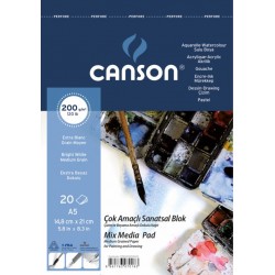 CANSON 1557 ÇOK AMAÇLI RESİM BLOK 200GR A5