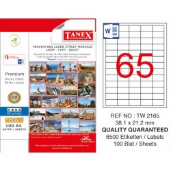 TANEX TW-2165 LASER ETİKET 38,1x21,2 mm
