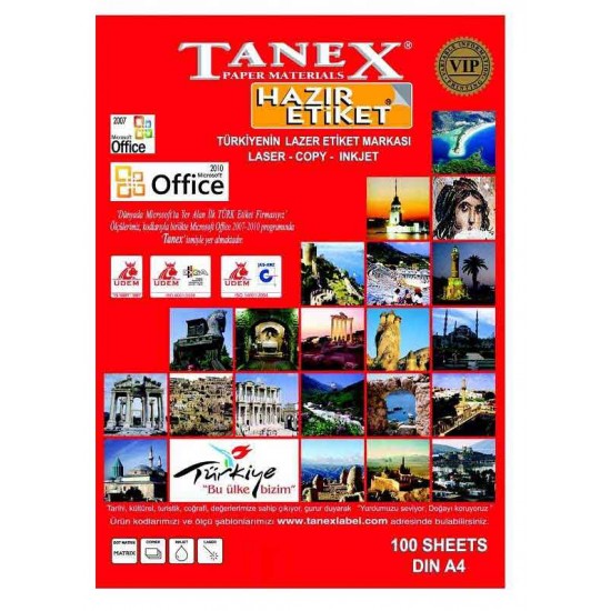 TANEX TW-2125 LASER ETİKET 25 mm ÇAP