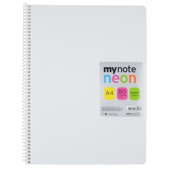 UMUR MYNOTE NEON PP KAPAK A4 80YP DEF KARELİ