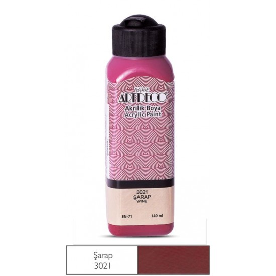 ARTDECO Y-070R-3021 AKRİLİK BOYA 140 ML ŞARAP